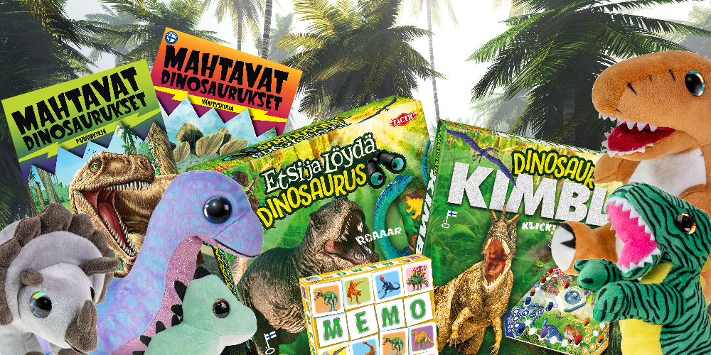 Dinosaurus pelit-, -lelut ja kirjat